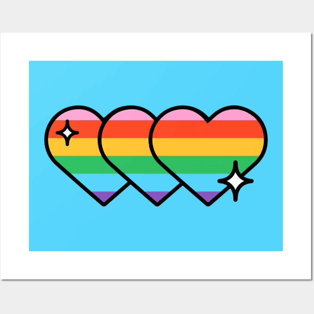 Rainbow Pride Hearts Wall Art by SLAG_Creative